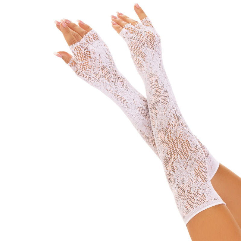 LEG AVENUE - GANTS SANS DOIGTS FLORAL NETWORK NOIRS