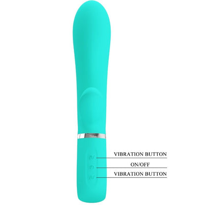 PRETTY LOVE - THOMAS MULTIFUNCTION G-SPOT VIBRATOR AQUA GREEN