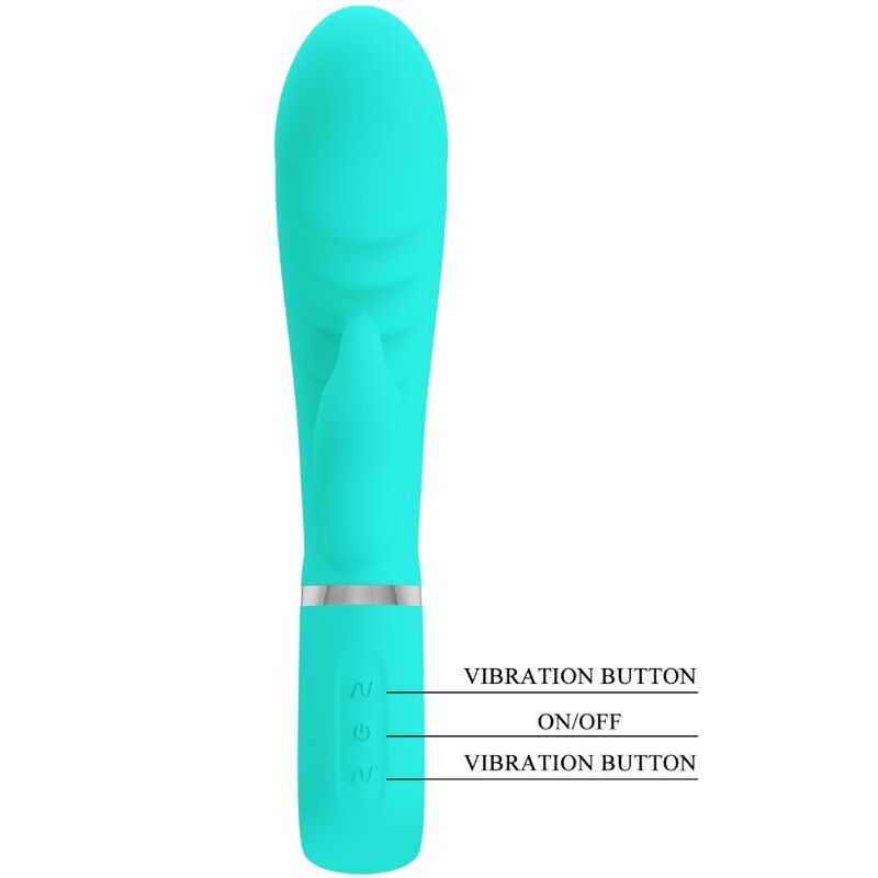 PRETTY LOVE - VIBRATEUR POINT G MULTIFONCTION PRESCOTT AQUA GREEN