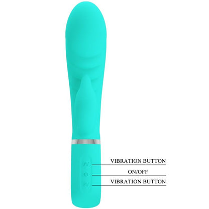 PRETTY LOVE - VIBRATEUR POINT G MULTIFONCTION PRESCOTT AQUA GREEN