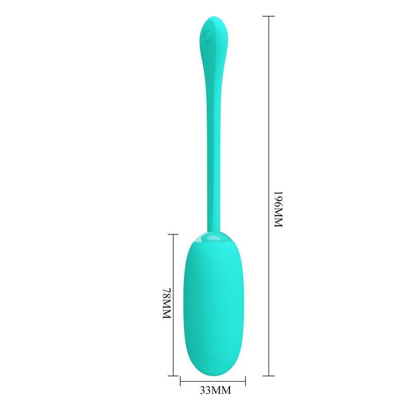 PRETTY LOVE - HUEVO VIBRADOR RECARGABLE Y RESISTENTE AL AGUA JULIUS VERDE AGUA