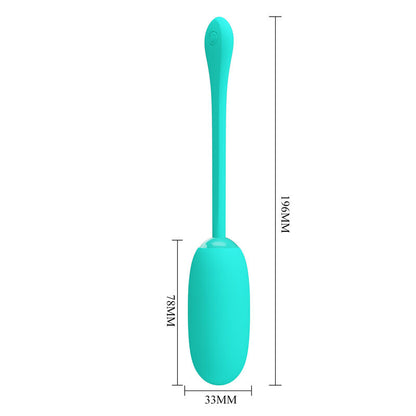 PRETTY LOVE - HUEVO VIBRADOR RECARGABLE Y RESISTENTE AL AGUA JULIUS VERDE AGUA