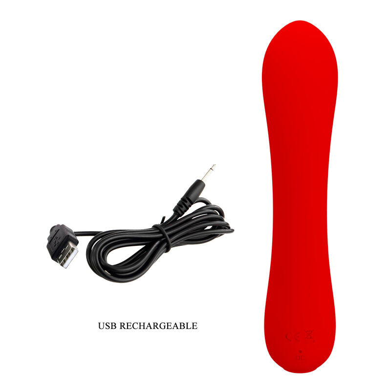 PRETTY LOVE - VIBRADOR RECARGABLE PRESCOTT ROJO