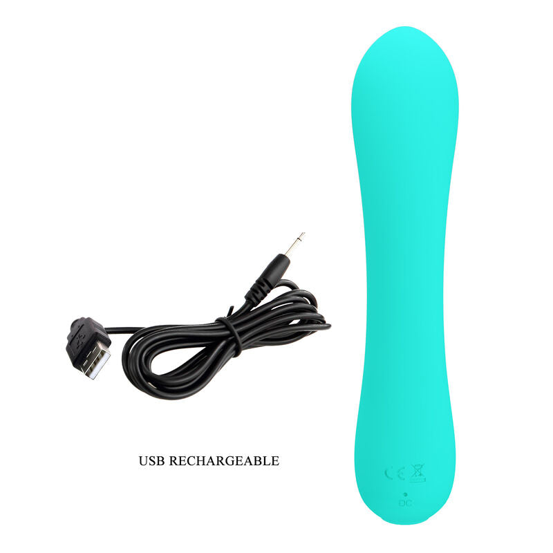 PRETTY LOVE - VIBRATEUR RECHARGEABLE PRESCOTT AQUA GREEN