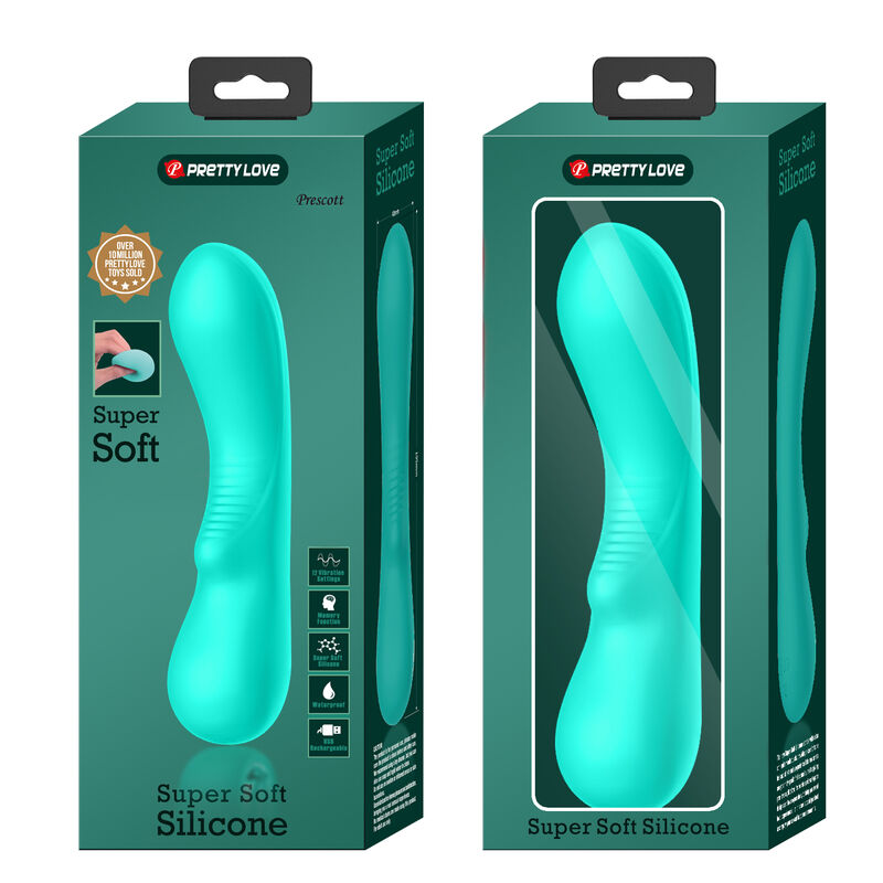 PRETTY LOVE - VIBRATEUR RECHARGEABLE PRESCOTT AQUA GREEN