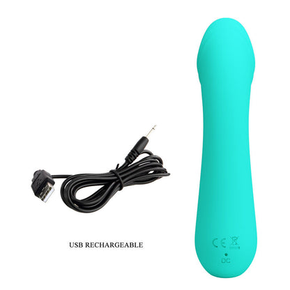 PRETTY LOVE - VIBRATEUR RECHARGEABLE CETUS AQUA GREEN