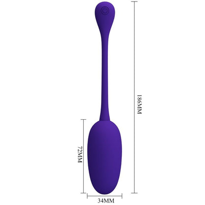 PRETTY LOVE - KNUCKER PURPLE RECHARGEABLE VIBRATING EGG