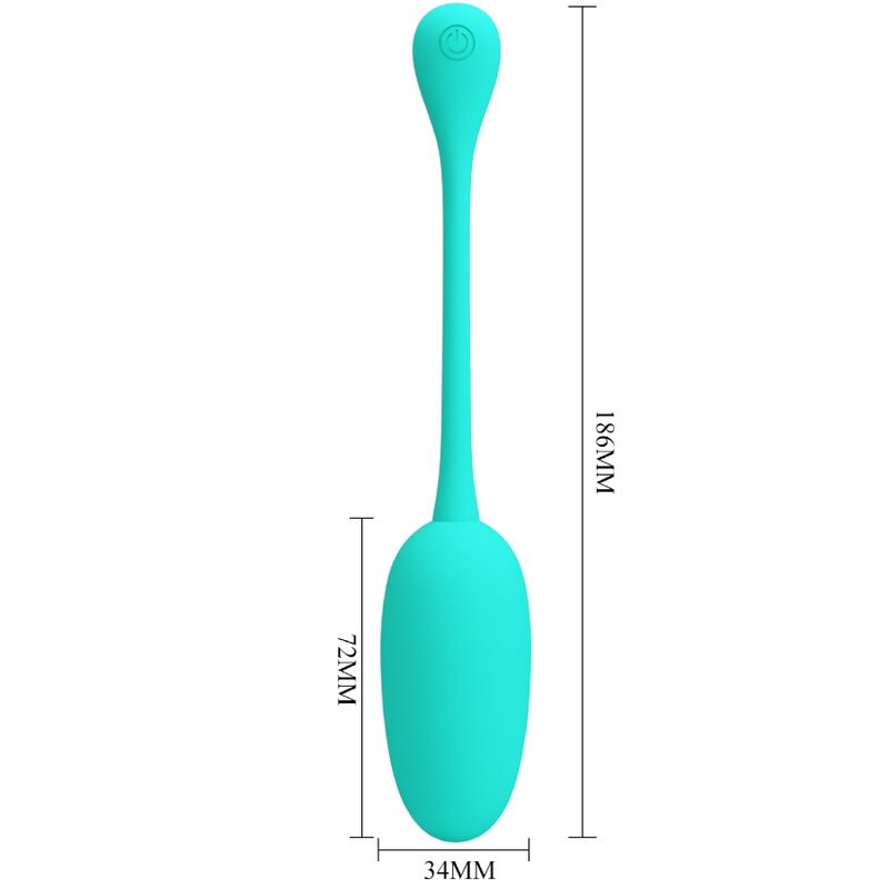 PRETTY LOVE - KNUCKER WATER GREEN RECHARGEABLE VIBRATING EGG