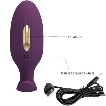 PRETTY LOVE - JEFFERSON APP CONTROLLED ANAL PLUG PURPLE