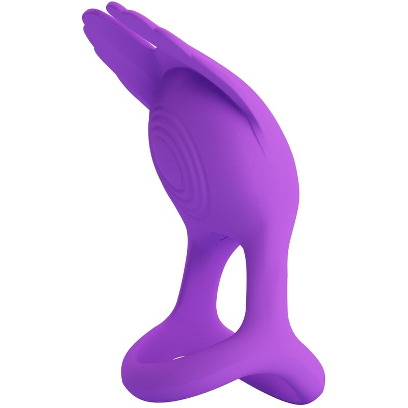 PRETTY LOVE - ANNEAU PÉNIS VIBRANT SILAS 7 VIBRATIONS SILICONE VIOLET