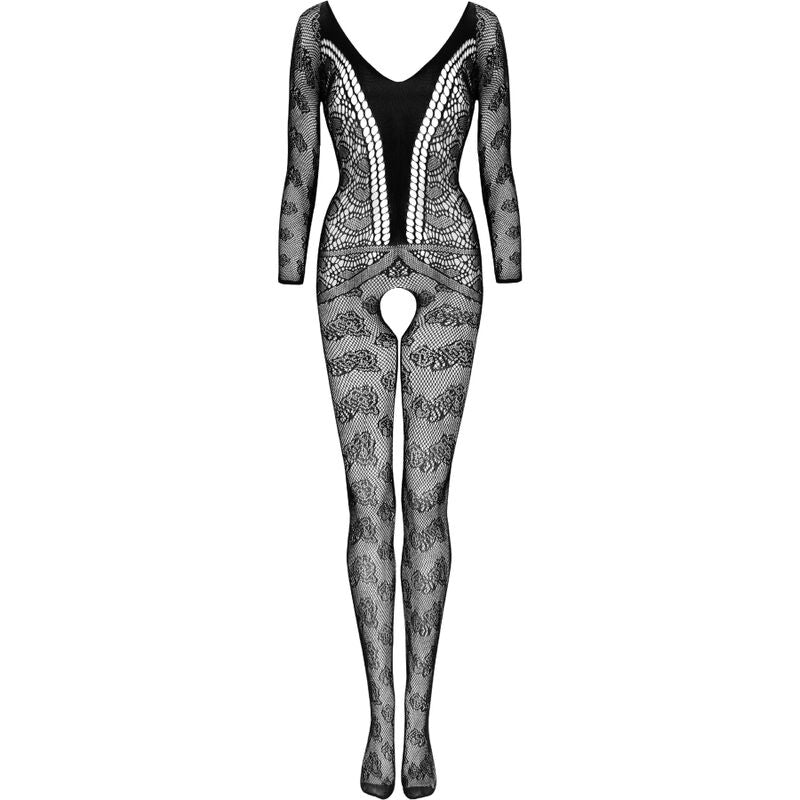 LIVCO CORSETTI FASHION - CORDILL LC 17358 BODYSTOCKING SIN ENTREPIERNA NEGRO TALLA ÚNICA