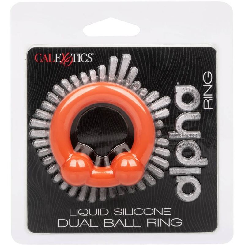 CALEXOTICS - ANILLO DE BOLA DOBLE ALPHA NARANJA