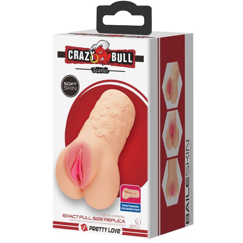 CRAZY BULL - MASTUBADOR EN FORME DE VAGIN ÉCARLATE