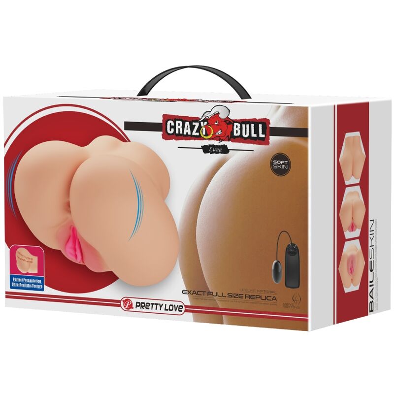 CRAZY BULL - VIBRADOR LUNA DE VAGINA Y ANO REALISTA