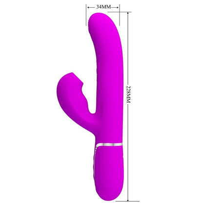 PRETTY LOVE - VIBRADOR PUNTO G MULTIFUNCIÓN 3 EN 1 PERLITA VIOLETA