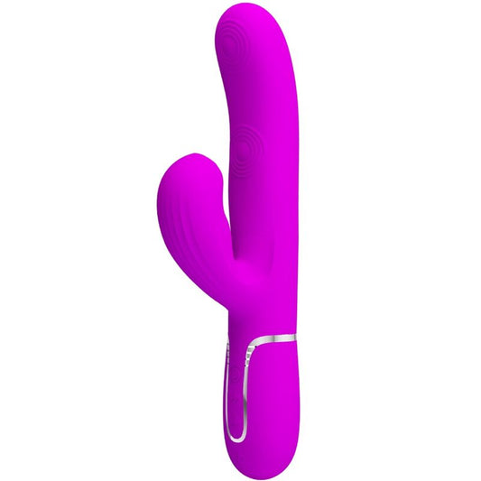 PRETTY LOVE - VIBRADOR PUNTO G MULTIFUNCIÓN 3 EN 1 PERLITA VIOLETA