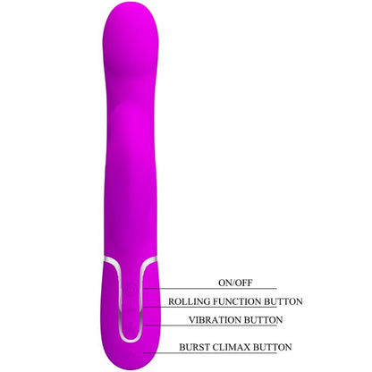 PRETTY LOVE - RABBIT VIBRATOR PEARLS VIOLET