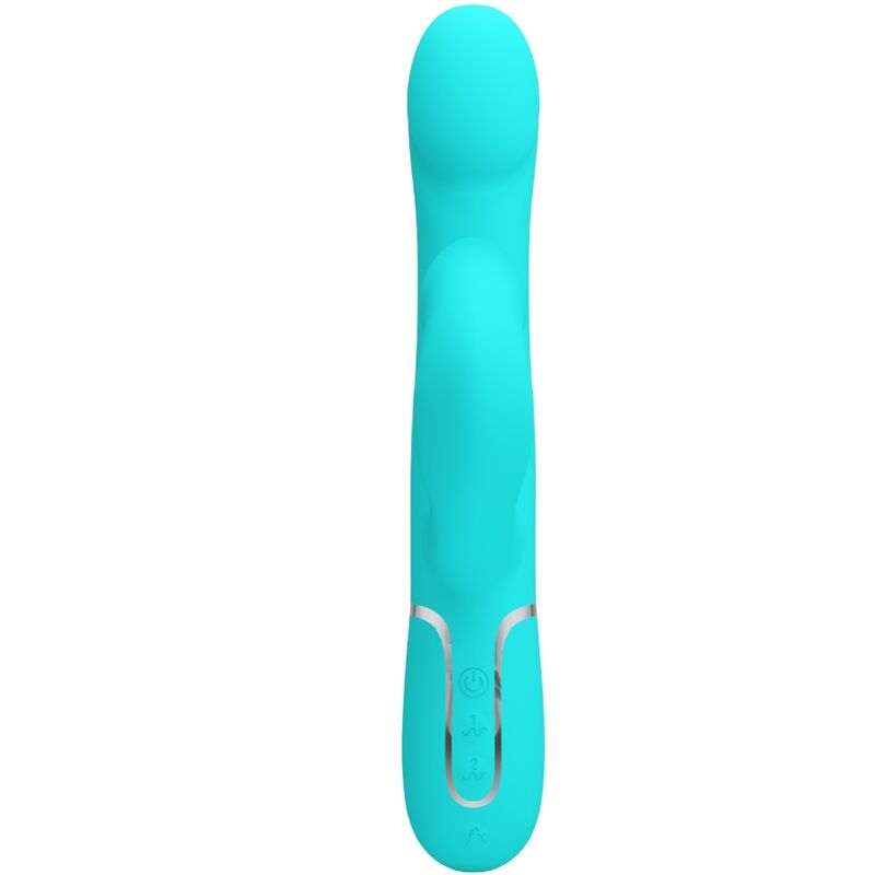 PRETTY LOVE - VIBRADOR CONEJO PERLAS VERDE AGUA