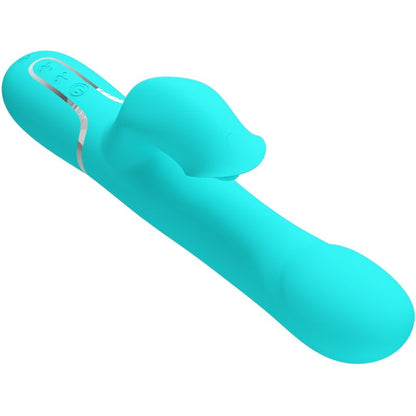 PRETTY LOVE - VIBRADOR CONEJO PERLAS VERDE AGUA