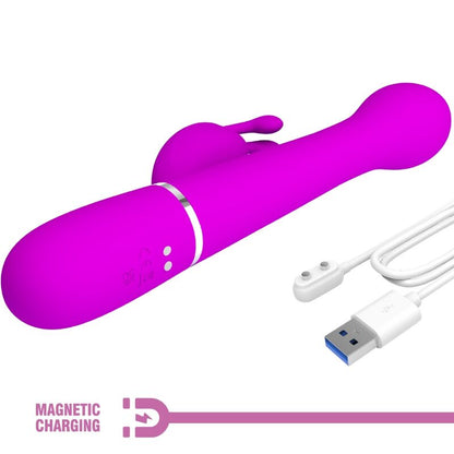 PRETTY LOVE - DEJON RABBIT VIBRATOR 3 IN 1 MULTIFUNCTION VIOLET