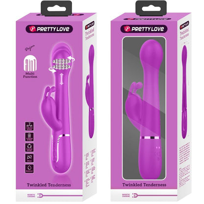 PRETTY LOVE - DEJON RABBIT VIBRATOR 3 IN 1 MULTIFUNCTION VIOLET