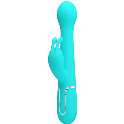 PRETTY LOVE - DEJON RABBIT VIBRATOR 3 IN 1 MULTIFUNCTION AQUA GREEN