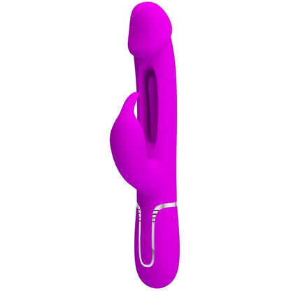 PRETTY LOVE - KAMPAS RABBIT VIBRATEUR MULTIFONCTION 3 EN 1 AVEC LANGUE FUCHSIA