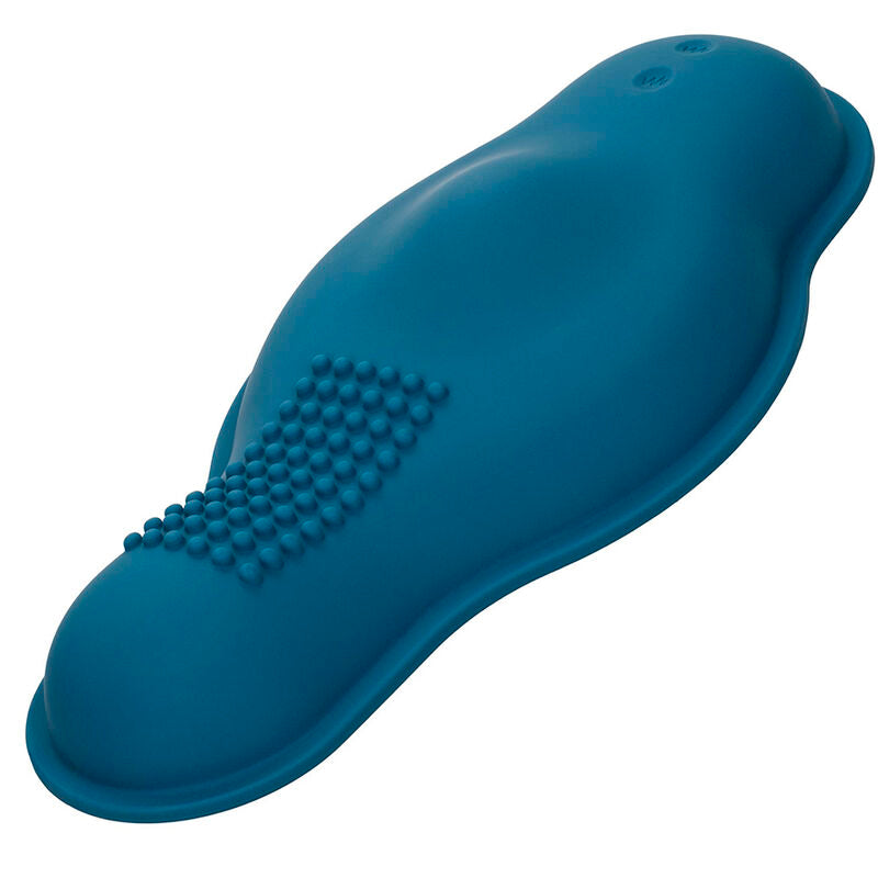 CALEXOTICS - RIDER MASSAGER DOUBLE MOTEUR TÉLÉCOMMANDE BLEU