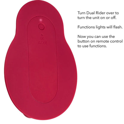 CALEXOTICS - RIDER MASSAGER DOUBLE MOTOR REMOTE CONTROL RED