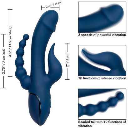 CALEXOTICS - VIBRATOR TRIPLE ORGASM BLUE