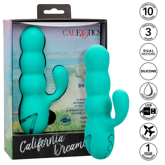 CALEXOTICS - DEL MAR DIVA VIBRADOR RABBIR AQUA GREEN BY CALIFORNIA DREAMING