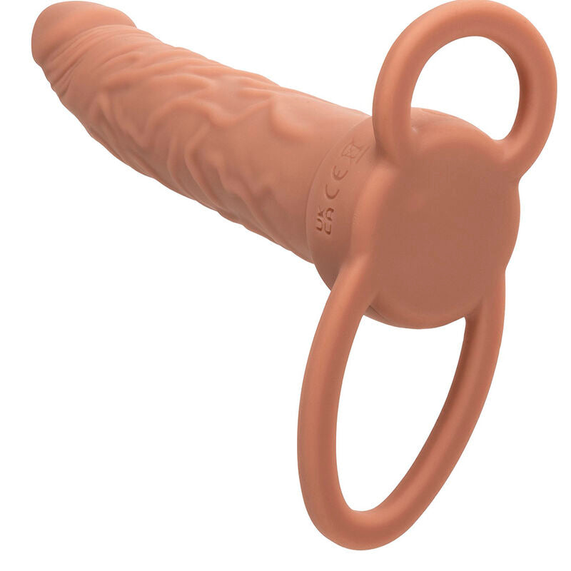 CALEXOTICS - PERFORMANCE MAXX RECHARGABLE DUAL PENETRATOR BROWN SKIN