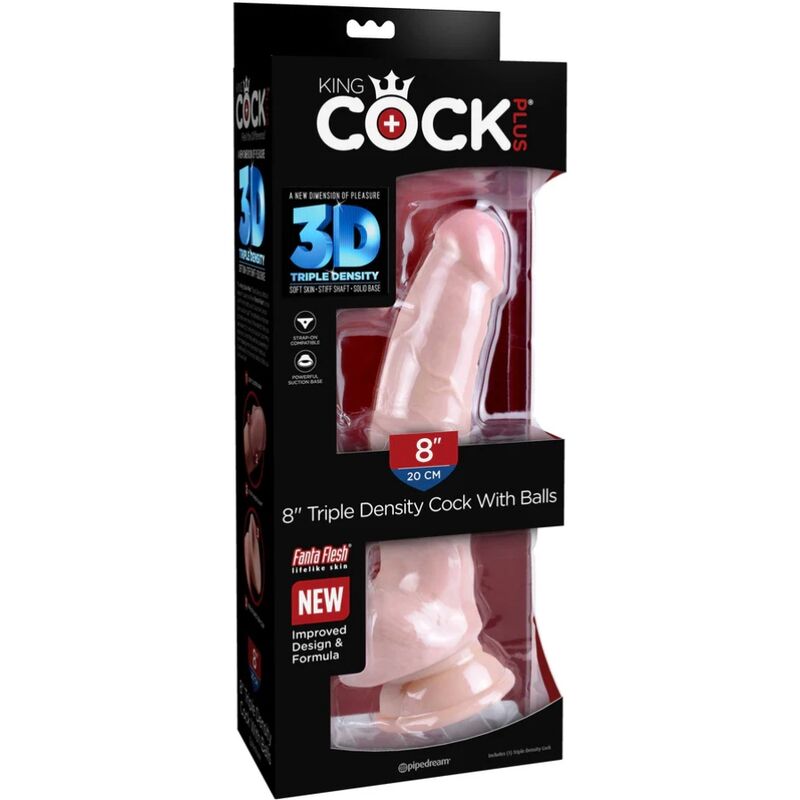 KING COCK - GODE TRIPLE DENSITÉ 18,4 CM