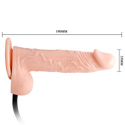 BAILE - DILDO INFLABLE REALISTA CON VENTOSA 15 CM