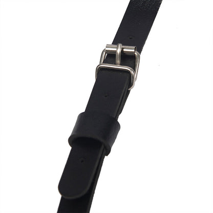 SUBBLIME - BODY HARNESS ADJUSTABLE STRAPS LEATHER BLACK ONE SIZE