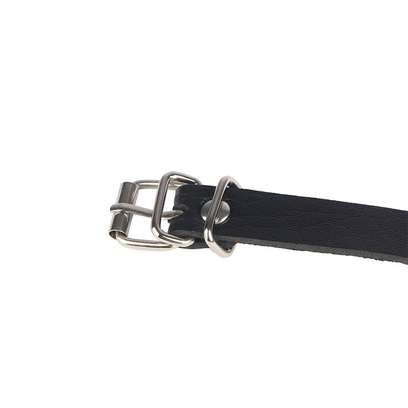 SUBBLIME - LEATHER RING CHAINBELT BLACK ONE SIZE