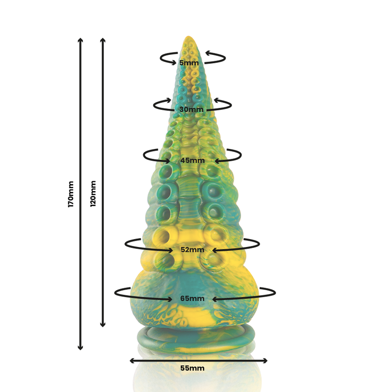 ÉPICO - DILDO TENTÁCULO CETUS VERDE TAMAÑO PEQUEÑO