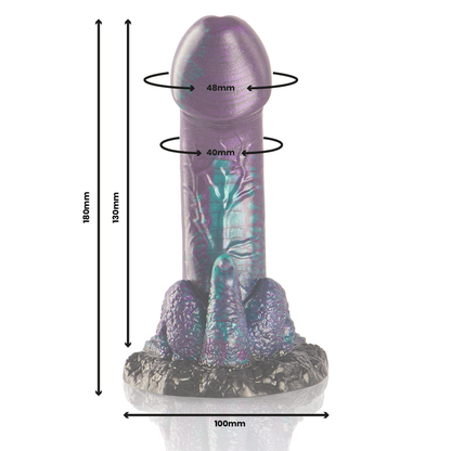 EPIC - BASILISK DILDO DOUBLE PLAISIR ÉCAILLEUX PETITE TAILLE