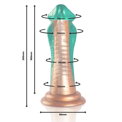 ÉPICO - DILDO PITÓN COBRA VERDE