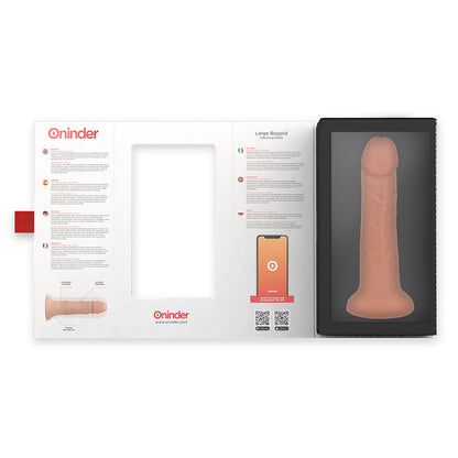 ONINDER - DILDO VIBRADOR GRANDE BOGOTÁ 9 VELOCIDADES NATURAL 22 CM -O- 4.5 CM - APP GRATIS