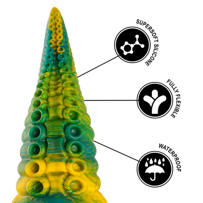 ÉPICO - DILDO TENTACULO VERDE CETUS TAMAÑO GRANDE