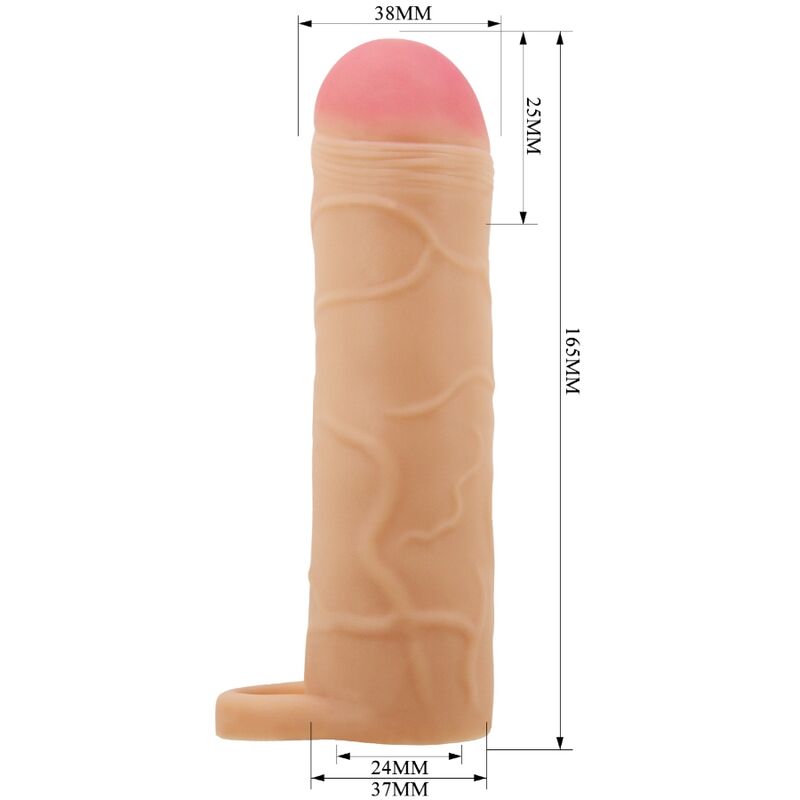 PRETTY LOVE - FUNDA PARA EXTENSOR DE PENE PARA JUANETES, COLOR CARNE