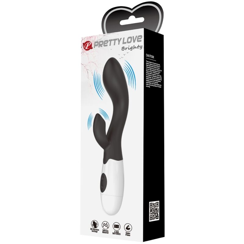 PRETTY LOVE - VIBRADOR PUNTO G BRILLANTE NEGRO