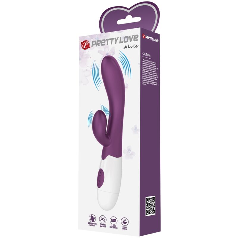 PRETTY LOVE - VIBRADOR ALVIS RABBIT Y PUNTO G MORADO