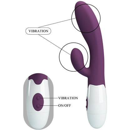 PRETTY LOVE - VIBRADOR ALVIS RABBIT Y PUNTO G MORADO