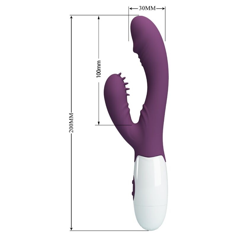 PRETTY LOVE - VIBRATEUR LAPIN BUTTERFLY KISS ET STIMULATEUR DE POINT G VIOLET