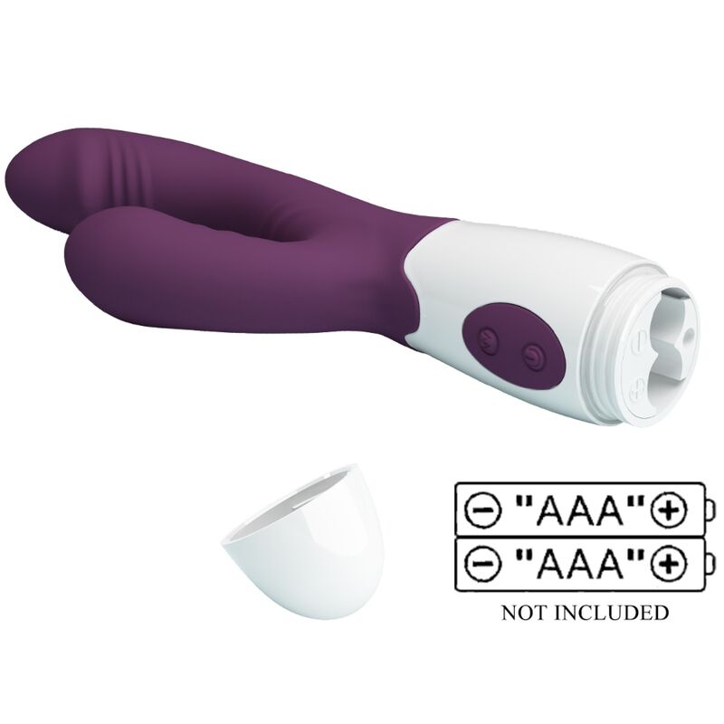 PRETTY LOVE - VIBRATEUR LAPIN BUTTERFLY KISS ET STIMULATEUR DE POINT G VIOLET