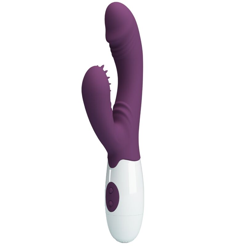 PRETTY LOVE - VIBRATEUR LAPIN BUTTERFLY KISS ET STIMULATEUR DE POINT G VIOLET