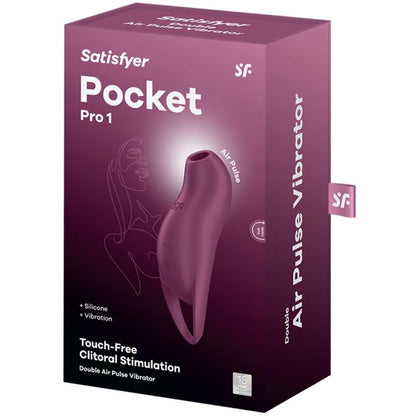 SATISFYER - STIMULATEUR DE CLITORIS POCKET PRO 1 GRENAT