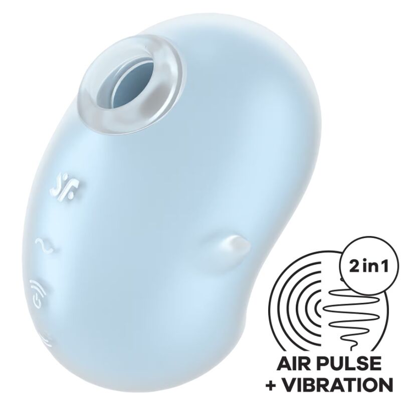 SATISFYER - CUTIE GHOST LAY-ON VIBRATOR LIGHT BLUE